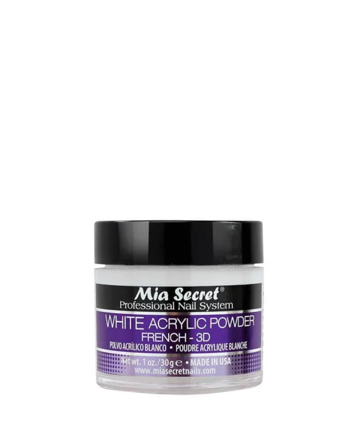 Mia Secret White Acrylic Powder French - 3D 1oz/30g