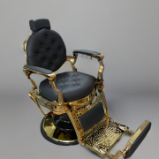 Vintage Black and Gold Barber Chair Professional