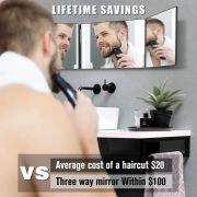 COSMETIC MIRROR BACK VIEW EASILY No Led Light