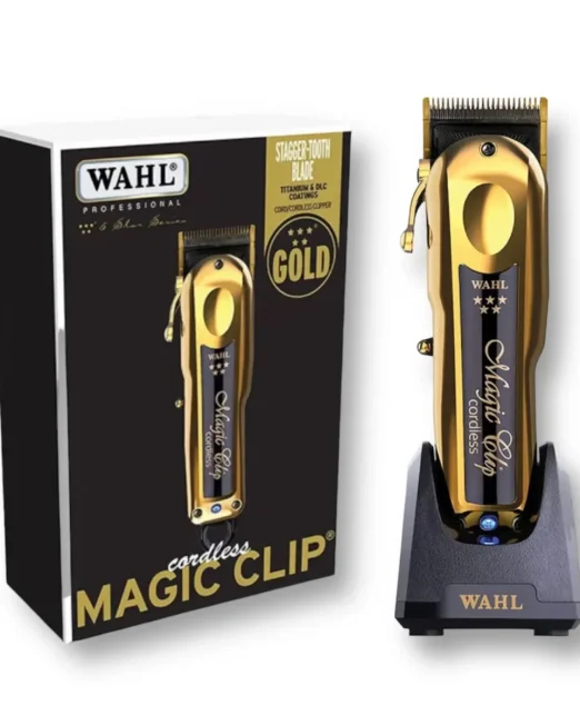 Wahl Professional Cordless Magic Clip Gold, clipper inalámbrica dorada para barberos profesionales en Puerto Rico