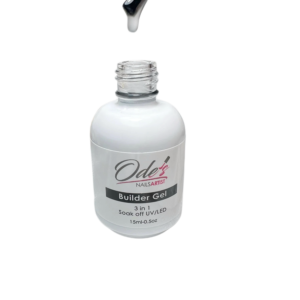 Builder Gel 3 en 1 Ode’s Beauty, gel constructor profesional para uñas con base, construcción y acabado en un solo producto.