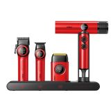 VGR Super Combo Stepless Pro 4 en 1, set profesional con clipper stepless, trimmer, shaver y blower.