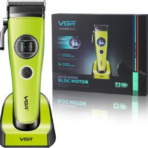 “Máquina de corte profesional VGR 880C con cuchilla de acero y diseño ergonómico para barbería en Puerto Rico.”