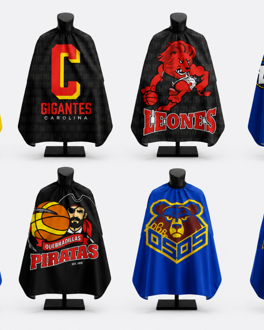 Capas de barbería BSN inspiradas en los equipos del Baloncesto Superior Nacional de Puerto Rico