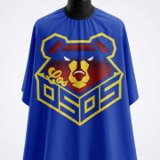 Capas de barbería BSN, Osos de Manati, o Barber & Beauty Supply PR